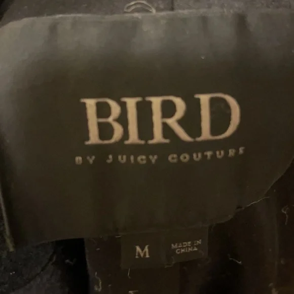 Bird by JUICY COUTURE Black Wool Coat Size M - Picture 4 of 8